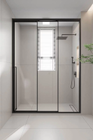 Душевая дверь раздвижная PR3/R-160-01-B-C4 1600x2000 Цвет профиля Чёрный матовый Стекло Прозрачное Veconi
