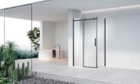 Душевой уголок прямоугольный VSR-4CN1016CLB 1600x1000 профиль черный стекло  прозрачное Vincea