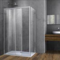 Душевая уголок прямоугольный Soft VSR-3SO8013CL 1300х800x1950 цвет хром стекло прозрачное Vincea