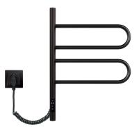 Электрический полотенцесушитель из нержавеющей стали с таймером черный 426 x 590 x 87 VTD-1R1CBE VINCEA