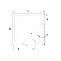 Душевой уголок RGW SV-33 квадратный  80*80*200 06323388-11 профиль Хром стекло Прозрачное 6 мм RGW