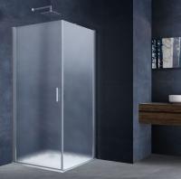 Душевой уголок, прямоугольный/квадратный VSR-3ALP9090MT 900x900x1950 профиль хром стекло текстурное VINCEA