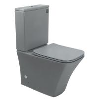 Унитаз напольный CRISAN (Matt Grey). Размер: 625x365x820.