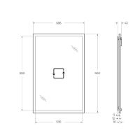 Зеркало со встроенной LED подстветкой, системой Антизапотевания, реверсивное TIFFANY  Blu Petrolio 45042 CEZARES