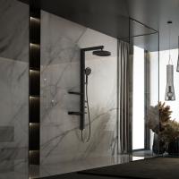 Душевая стойка 3-х функциональная  с изливом    цвет черный VSFS-3I11MB VINCEA