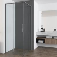 Душевой уголок, прямоугольный/квадратный VSS-7UL8010CLGM 1000x800х2000 профиль вороненая сталь стекло прозрачное VINCEA